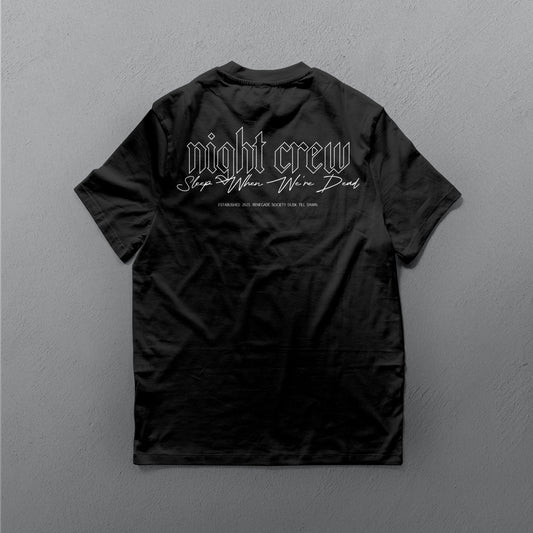 NIGHT CREW SWWD PREMIUM T-SHIRT - BLACK