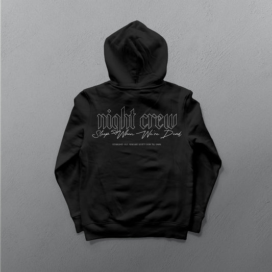 NIGHT CREW SWWD PREMIUM HOODIE - BLACK